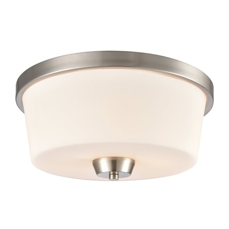 Thomas Winslow 135'' Wide 2Light Flush Mount, Brushed Nickel CN310232